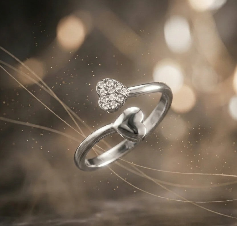 ZAVYAA HEART ADJUSTABLE RING