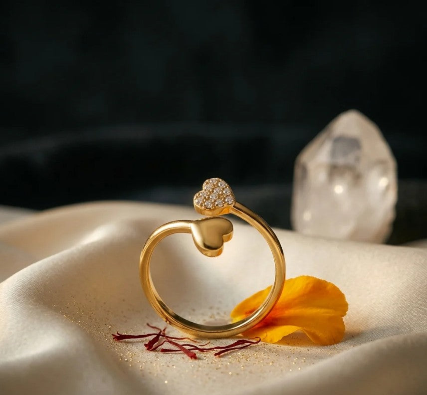ZAVYAA HEART ADJUSTABLE RING