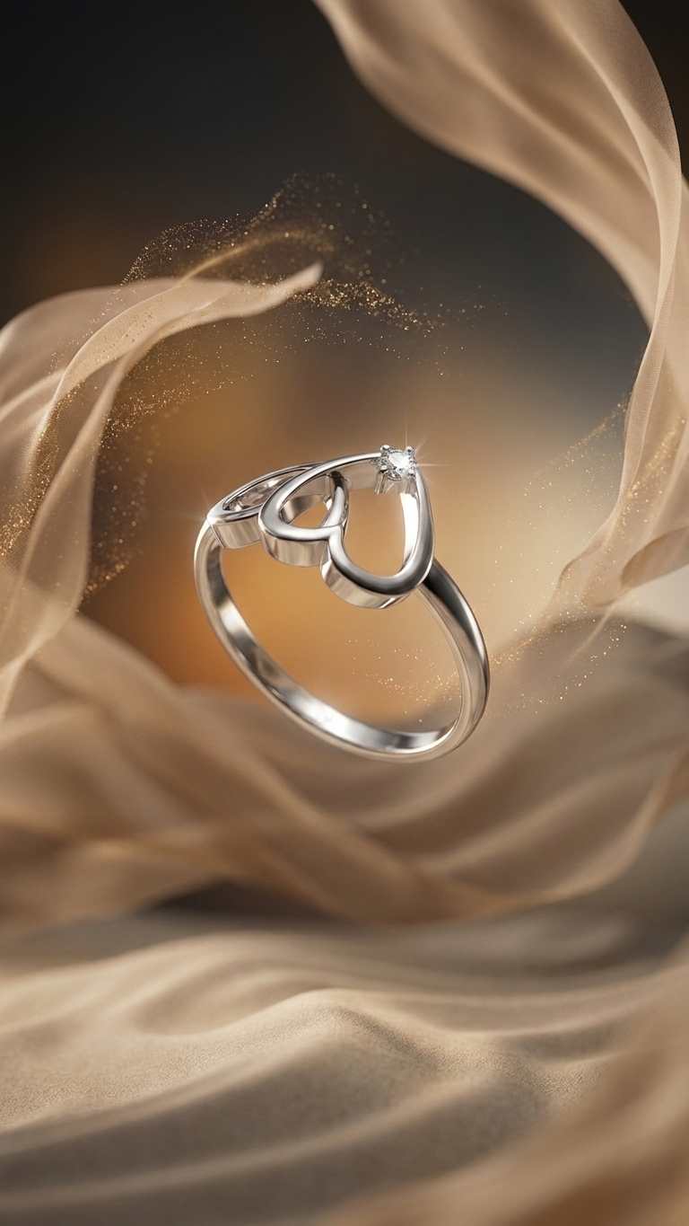 DUAL HEART ADJUSTABLE RING
