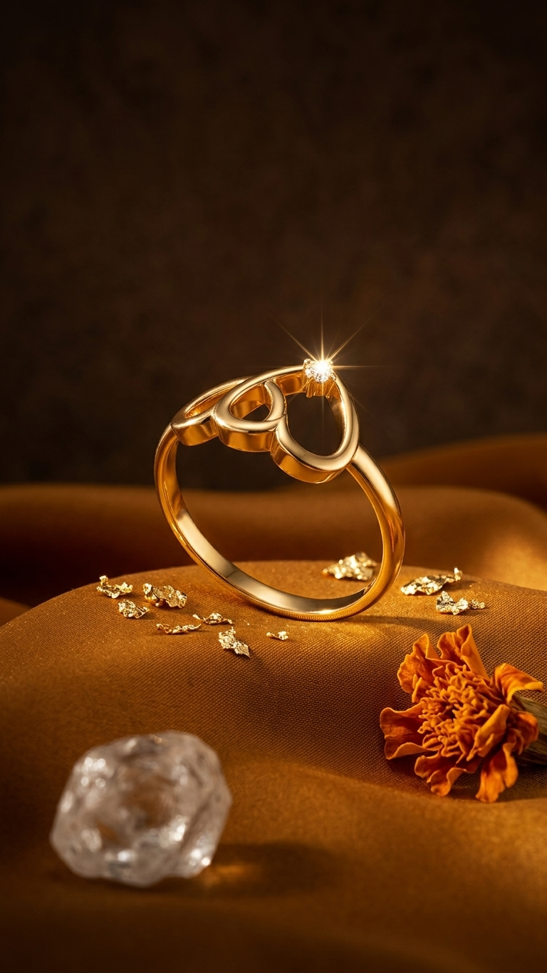 DUAL HEART ADJUSTABLE RING