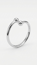 MINIMAL ACCENT SILVER ADJUSTABLE RING