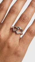 SIVA DUAL HEART ADJUSTABLE RING