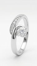 ALLURE RADIANCE SILVER ADJUSTABLE RING