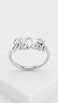 CUSTOMIZED NAME SILVER ADJUSTABLE RING