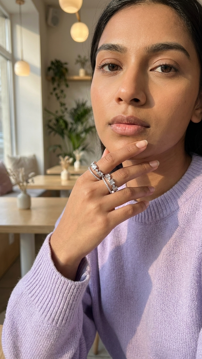 RHYTHM SILVER ADJUSTABLE RING