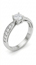 HAPPY TREASURE SOLITAIRE SILVER ADJUSTABLE RING