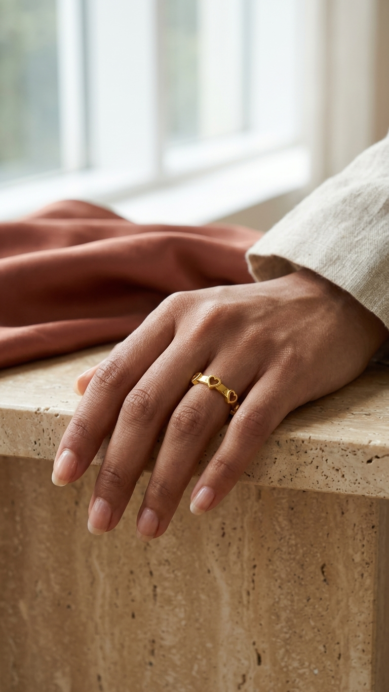 PLAIN HEART BAND FOR HER