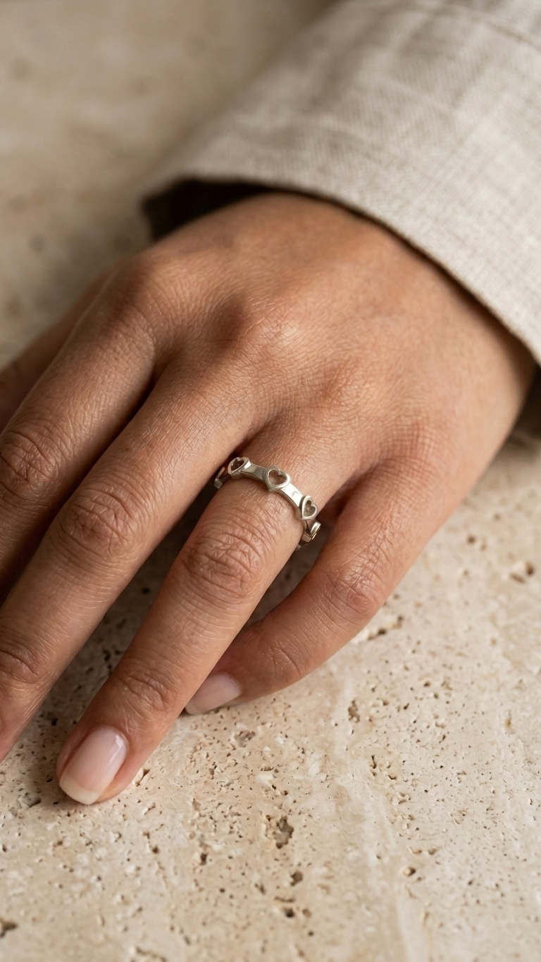 PLAIN HEART BAND FOR HER